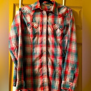 Wrangler ladies button down western shirt, size M